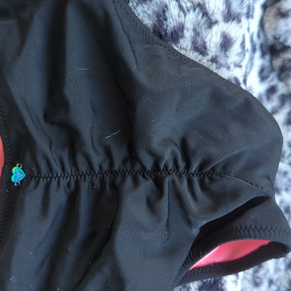 Victoria's Secret Pink Scrunchbutt Bikini Bottom Size small black with pink lemo - Picture 9 of 11